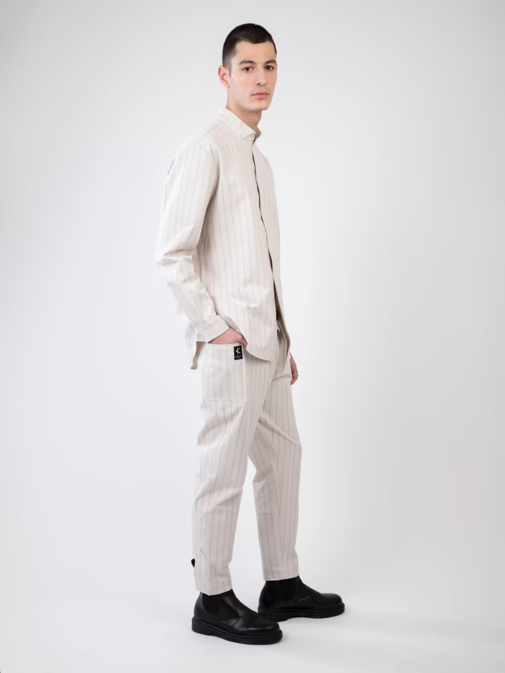 Chemise Yaku - White Stripes