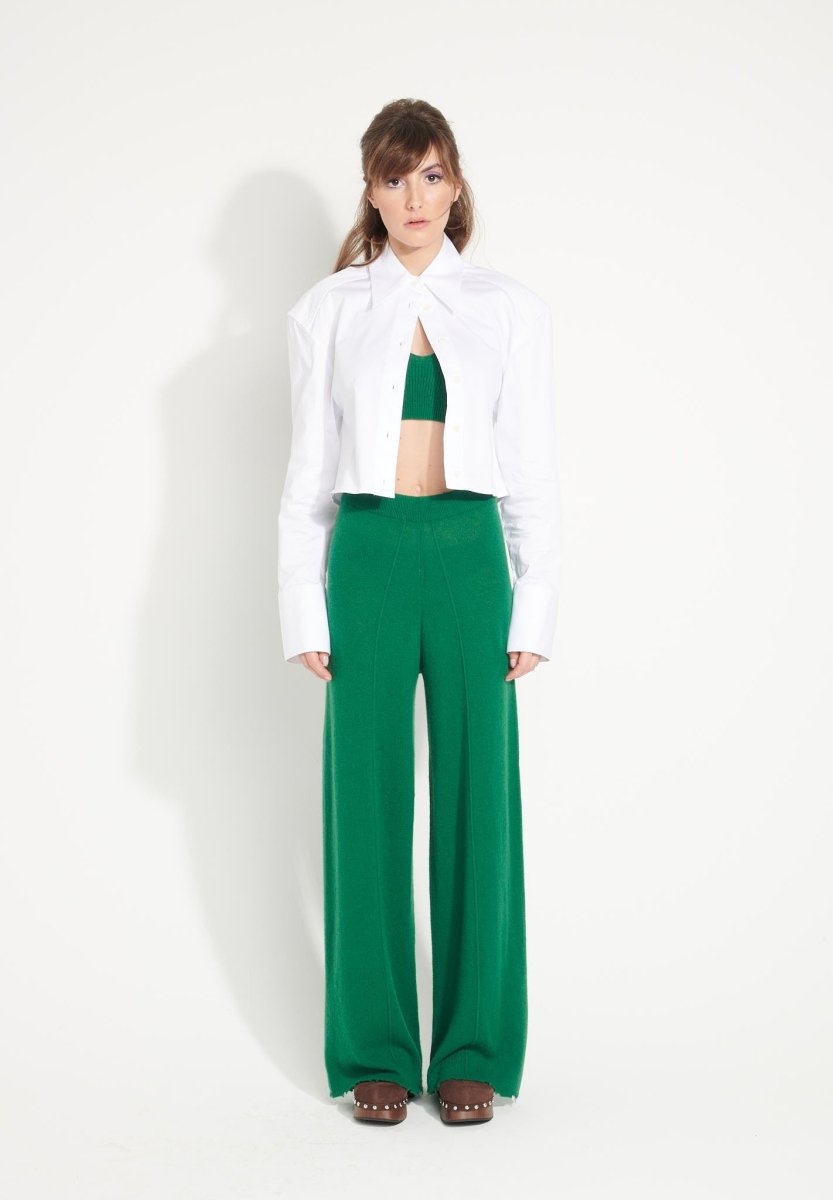 Pantalon cachemire vert émeraude femme - AVA 15