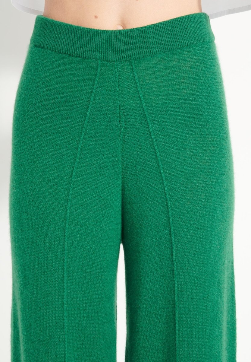 Pantalon cachemire vert émeraude femme - AVA 15
